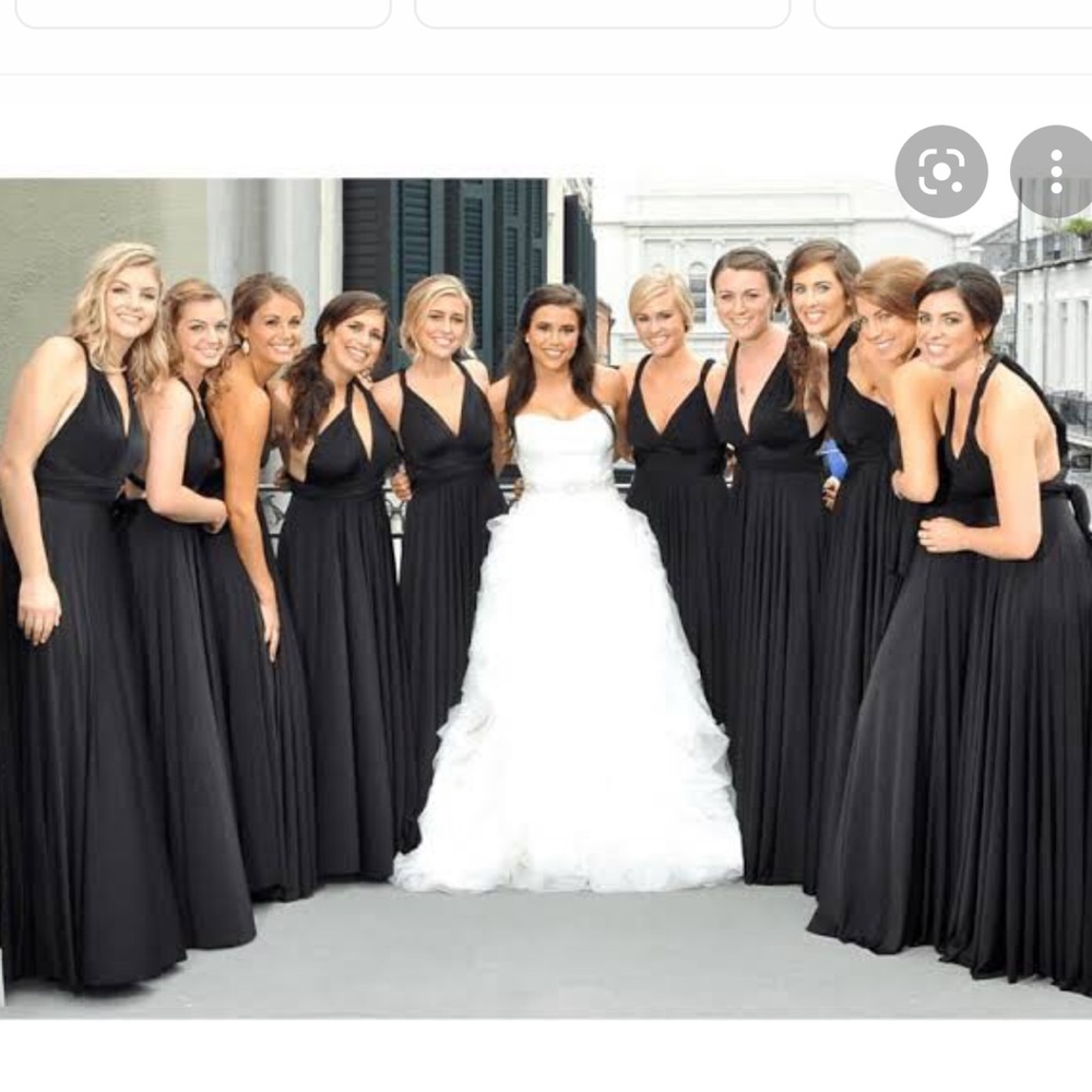 AVA Infinity Dress or Convertible Dress, Black, maxi length, spandex, Size 10 - Picture 7 of 15